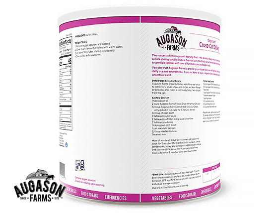 Augason Farms: Dehydrated Cross-Cut Celery Can